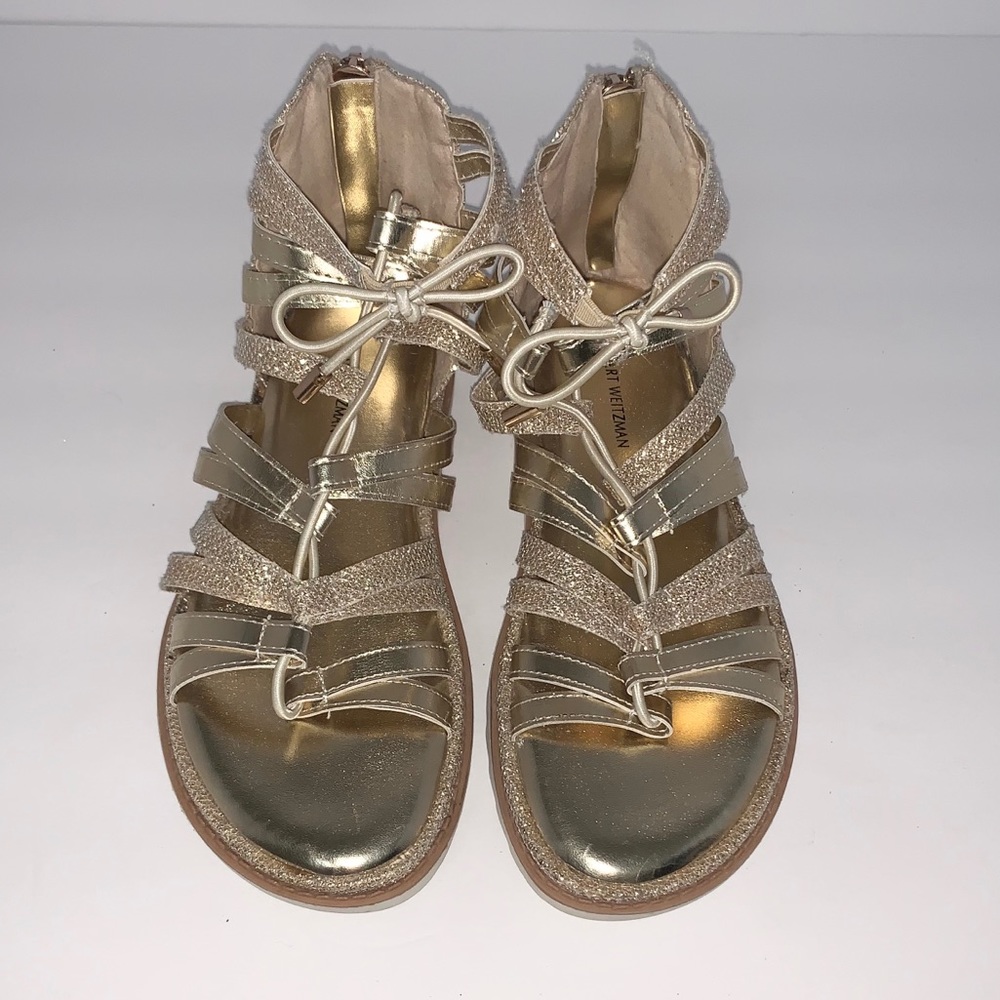 Stuart Weitzman Girls Rain Star gold sandals 2